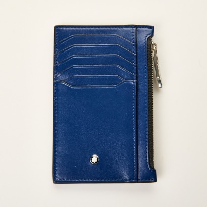 Montblanc, Meisterst&uuml;ck, Black / Blue Leather, Credit Card Holder, with Box - As new