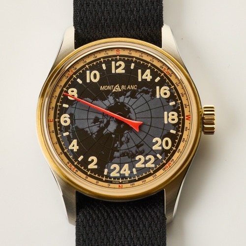 Stainless Steel / Bronze, 42mm Montblanc 1858 Automatic 24Hr Wristwatch with Box - As new