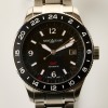 Stainless Steel, 42mm Montblanc 1858 GMT Black Faced Automatic Wristwatch with Box - As new