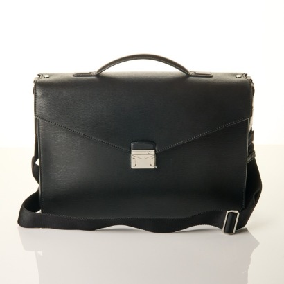 Montblanc, Meisterst&uuml;ck, Medium, Black Saffiano-Printed Leather Briefcase - As new