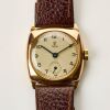 9ct Yellow Gold, 28.5mm Tudor Wristwatch with British Stolkace Case, Hallmarked Chester, circa 1946