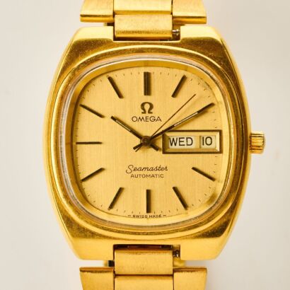 Gold Plated, 36mm OMEGA Seamaster Day-Date Wristwatch, circa 1977