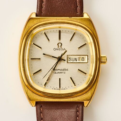 Gold Filled, 35mm OMEGA Seamaster Day/Date Quartz Wristwatch, circa 1976