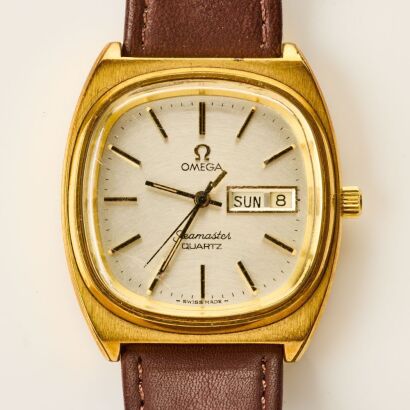 Gold Filled, 35mm OMEGA Seamaster Day/Date Quartz Wristwatch, circa 1976