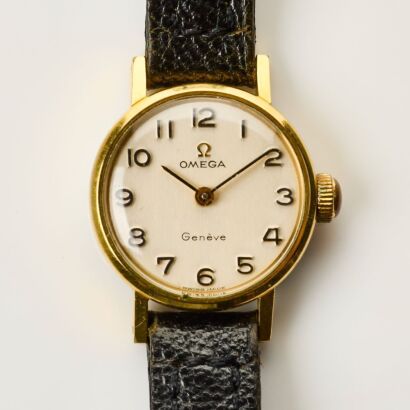 Gold Plated, 20mm OMEGA Geneve Small Ladies' Hand-Wound Wristwatch, circa 1967