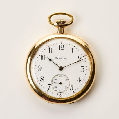 Gold Filled, 46.6mm Hamilton Open Faced Pocket Watch, circa 1921