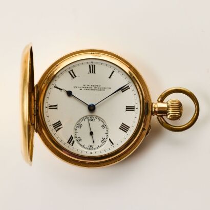 14ct Rolled Gold, 50mm Rotherhams Pocket Watch retailed by H.W Llyod, Wellington, Greymouth and Christchurch
