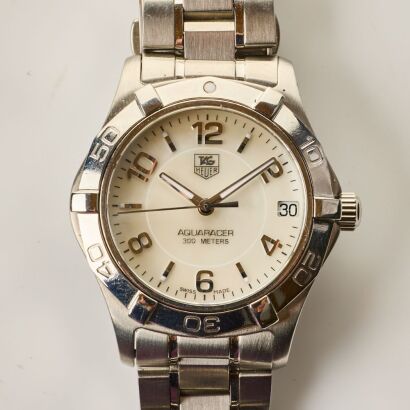 Stainless Steel, 32mm TAG Heuer Aquaracer Quartz Ladies Wristwatch, circa mid 2000's