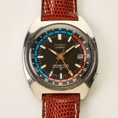 Stainless Steel, 41mm Seiko Navigator Timer Automatic Wristwatch, circa 1972