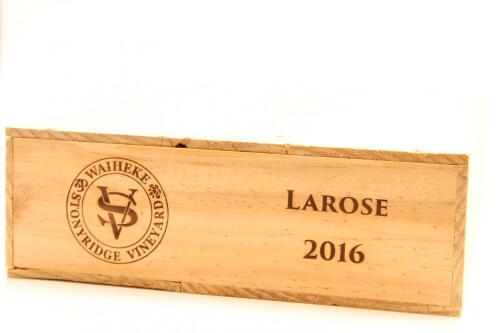 (6) 2016 Stonyridge Vineyard Larose, Waiheke (OWC)