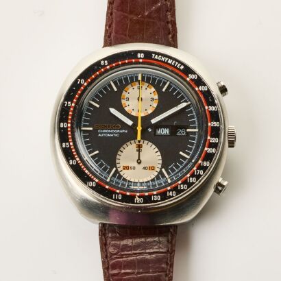 Stainless Steel, 44mm Seiko "UFO" Automatic Chronograph Wristwatch, circa 1974