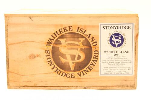(6) 2004 Stonyridge Vineyard Larose, Waiheke (OWC)