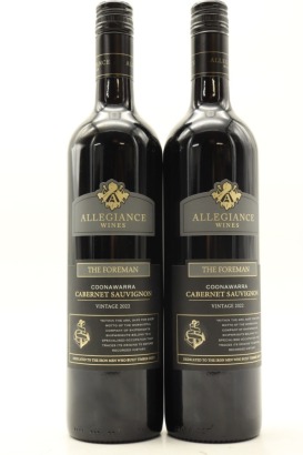 (2) 2022 Allegiance Wines The Foreman Cabernet Sauvignon, Coonawarra