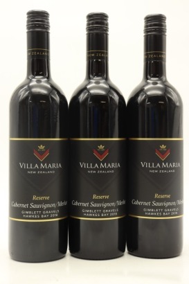 (3) 2018 Villa Maria Reserve Cabernet Sauvignon - Merlot, Gimblett Gravels