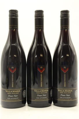 (3) 2017 Villa Maria Single Vineyard The Attorney Pinot Noir, Marlborough
