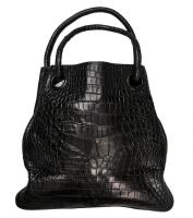 Large Crocodile Leather Tote Bag