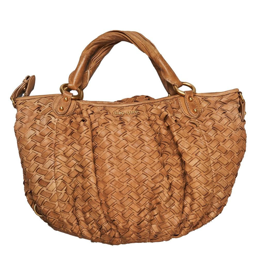 Miu Miu Woven Slouch Bag - Price Estimate: $400 - $650