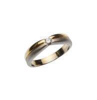 18ct Two Tone Diamond Ring