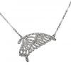 Silver CZ Butterfly Pendant