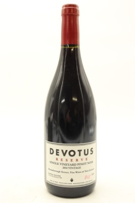 (1) 2014 Devotus Reserve Single Vineyard Pinot Noir, Martinborough [JR16] [BC98]