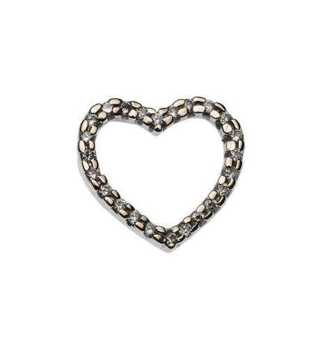 18ct White Gold Diamond Heart Pendant