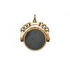 9ct Blood Stone and Carnelian Swivel Pendant