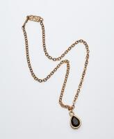 Yves Saint Laurent Black Teardrop Necklace