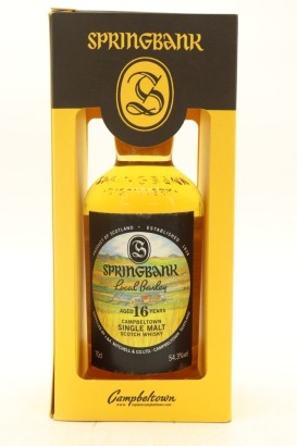 (1) Springbank 2016 Local Barley 16 Year Old Single Malt Scotch Whisky, 54.3% ABV (GB)