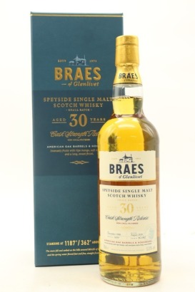(1) Braes of Glenlivet Cask Strength Release 30 Year Old Single Malt Scotch Whisky, 53% ABV (GB)