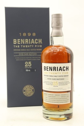 (1) The BenRiach Four Cask Matured 'The Twenty Five' 25 Year Old Single Malt Scotch Whisky, 46% ABV (GB)