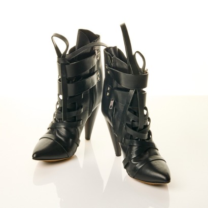 Isabel Marant, Black Lace Up Boots, Size 36