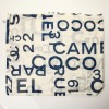 Chanel Logo White / Navy Cotton Shawl - 2