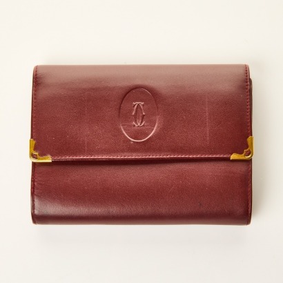 Cartier, Must de Cartier Bordeaux Compact Wallet with Box