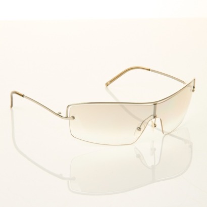 Gucci, Rimless Rectangle Silver Sunglasses