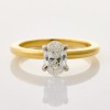 Cul&eacute;t, NZ Made, Platinum / 18ct Yellow Gold, .80ct Diamond Solitaire Ring, GIA certified