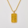 24ct Yellow Gold, Ingot Pendant on 44cm, 18ct Yellow Gold Ball Necklace