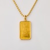 24ct Yellow Gold, Ingot Pendant on 44cm, 18ct Yellow Gold Ball Necklace - 3