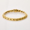 18ct Yellow Gold, 19.5cm, Hollow Fancy Flattened Twist Link Bracelet