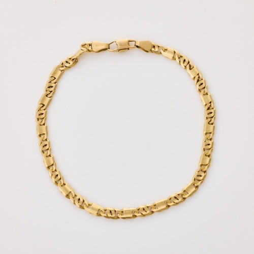 14ct Yellow Gold, 20cm Fancy Link Bracelet