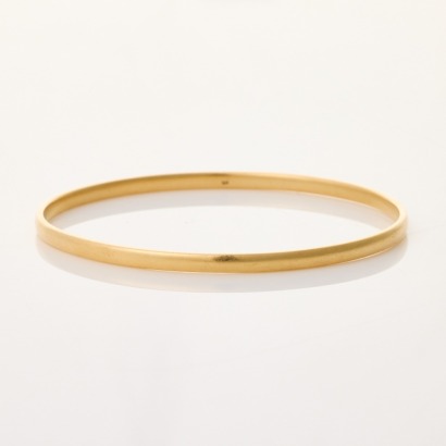 9ct Yellow Gold, 3.4mm Wide Contour Curve Bangle