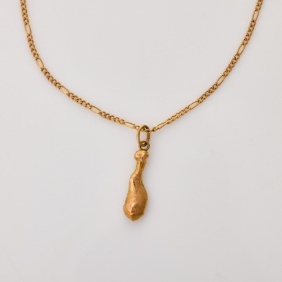 9ct Yellow Gold, 26cm Anklet / Long Bracelet, with Two, 9ct Yellow Gold Charms