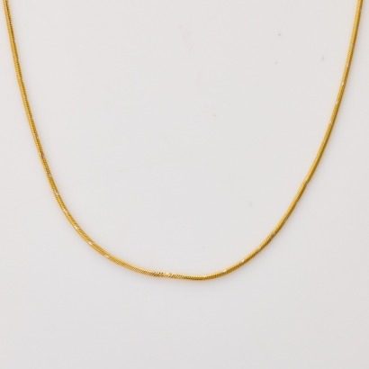 9ct Yellow Gold, 43cm Fancy Snake Chain