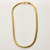 18ct Yellow Gold, 42cm Hollowed Contoured Tight Curb Link Chain - 2
