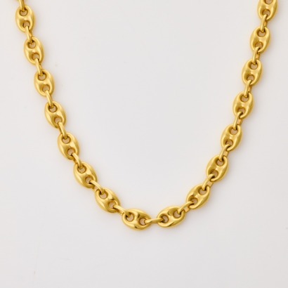 18ct Yellow Gold, 70cm Gucci-Type Link Neckchain