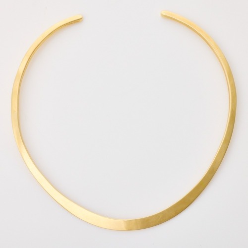 14ct Yellow Gold, Plain Graduated Collier