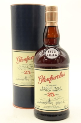 (1) Glenfarclas 25 Year Old Single Malt Scotch Whisky, 43% ABV (GB)