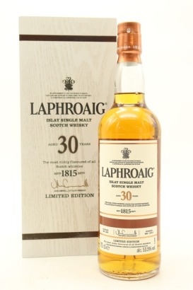 (1) Laphroaig 30 Year Old Limited Edition Single Malt Scotch Whisky, 53.5% ABV (GB)