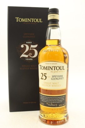 (1) Tomintoul Speyside - Glenlivet 25 Year Old Single Malt Scotch Whisky, 43% ABV (GB)
