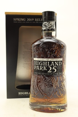 (1) Highland Park 25 Year Old Spring 2019 Release Single Malt Scotch Whisky, 46% ABV (GB)