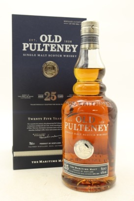 (1) Old Pulteney 25 Year Old Single Malt Scotch Whisky, 46% ABV (GB)